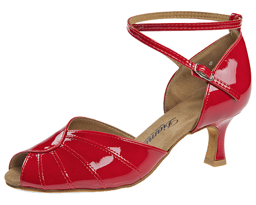 Model 027-077-051<br />Ladies Red Patent Shoes