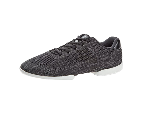 Model 213-503-313<br>This Dance Sneaker made of knitted black-grey mottled mesh is a high-quality functional fabric.