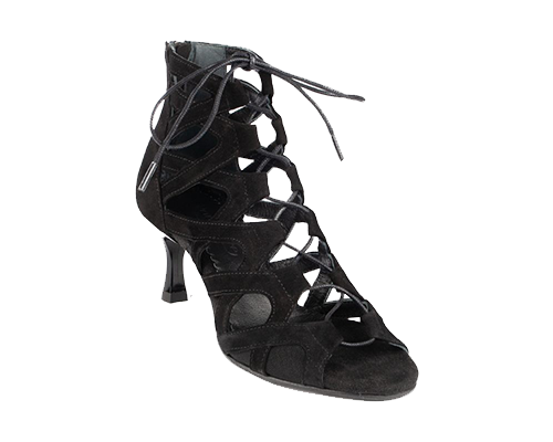 Ladies Latin PDNEO 804 Black Nubuck Leather